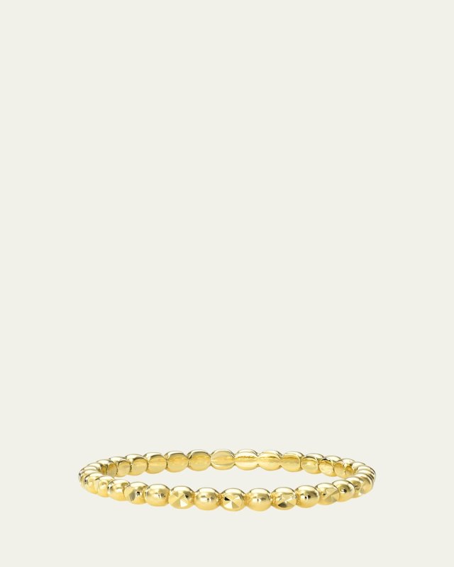 14K Yellow Gold Diamond Cut Band Ring, Size